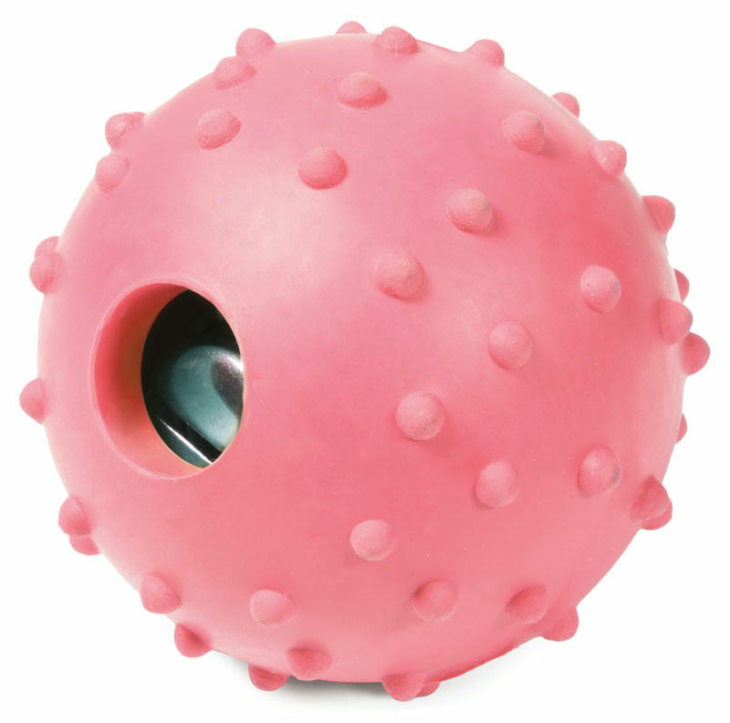 Игрушка для собак из цельнолитой резины "Мяч с колокольчиком", d60мм, Triol