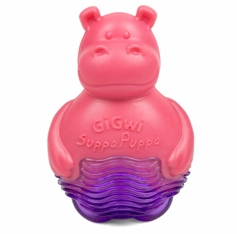 75425 Игрушка для маленьких собак Бегемотик с пищалкой 9см, серия SUPPA PUPPA