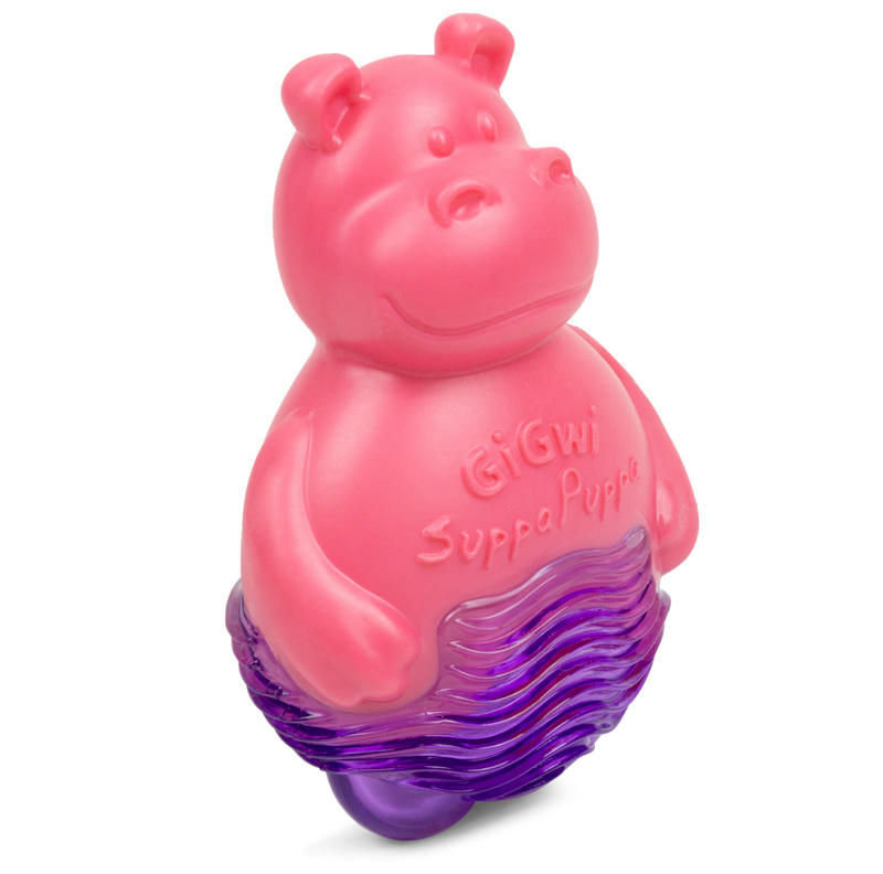 75425 Игрушка для маленьких собак Бегемотик с пищалкой 9см, серия SUPPA PUPPA