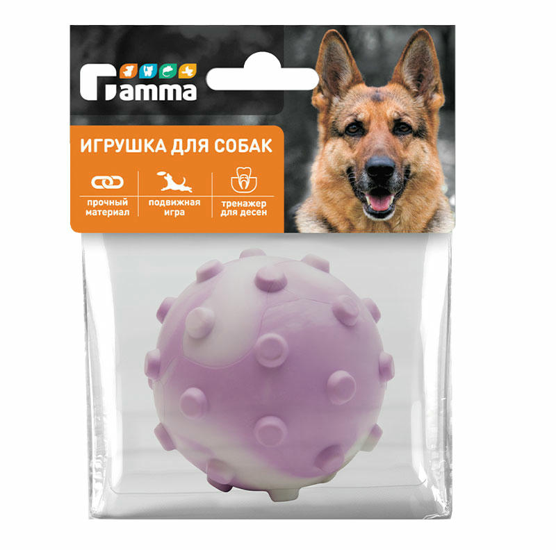 Игрушка из цельнолитой резины "Мина", d75мм, Gamma
