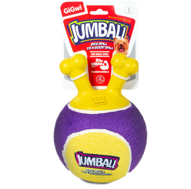 75364 Игрушка для собак Мяч теннисный c ручками желтый 18см, серия JUMBALL
