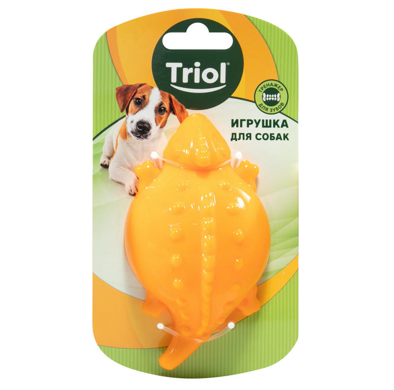 Игрушка для собак из термопластичной резины "Круглый хамелеон", 125мм, Triol