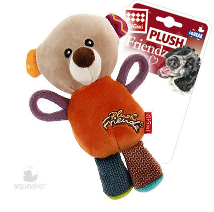75350 Игрушка для собак Мишка с пищалкой 16см, серия PLUSH FRIENDZ
