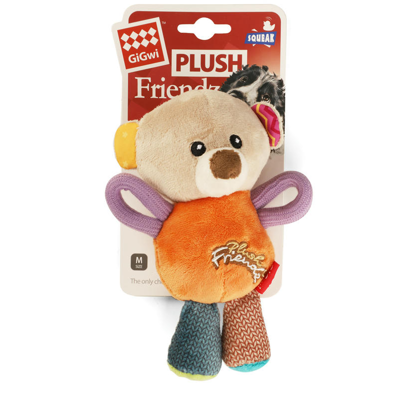 75350 Игрушка для собак Мишка с пищалкой 16см, серия PLUSH FRIENDZ