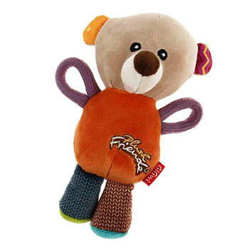 75350 Игрушка для собак Мишка с пищалкой 16см, серия PLUSH FRIENDZ