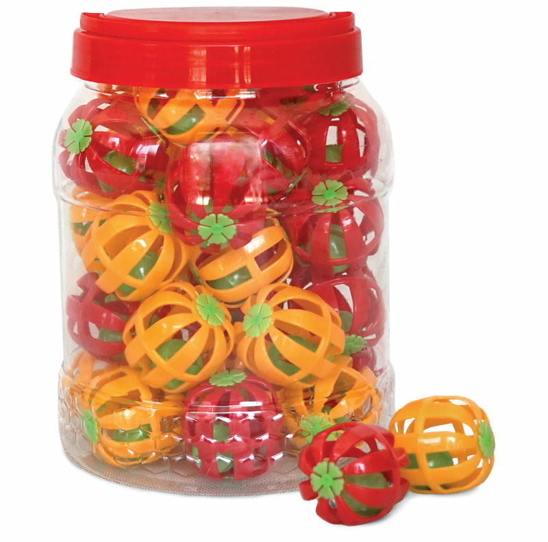Игрушка для кошек "Эллипс-погремушка", d40мм (банка 32шт.), Triol
