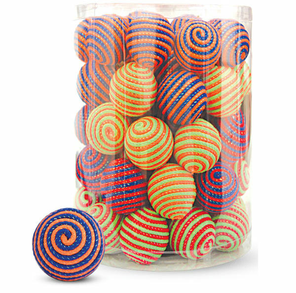 Игрушка для кошек "Шарик-спираль", d45мм (туба 60шт.), Triol