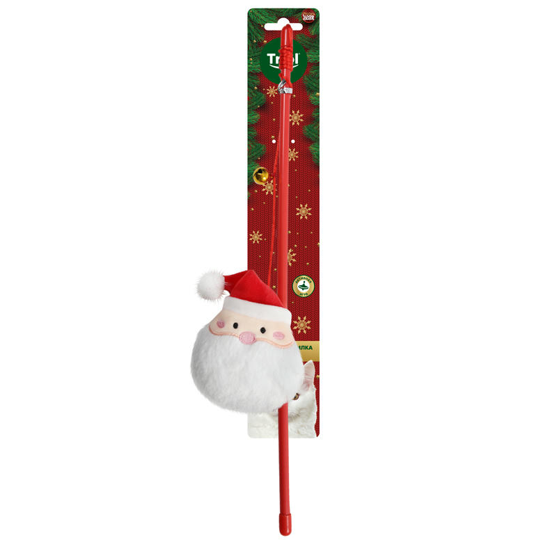 Игрушка-дразнилка для кошек "Дед Мороз", 110/400мм, серия NEW YEAR, Triol