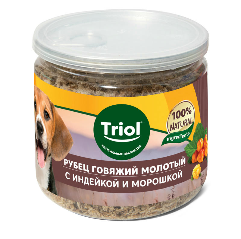 Аппетитная "приправа" из говяжьего рубца с индейкой и морошкой, 100г, Triol