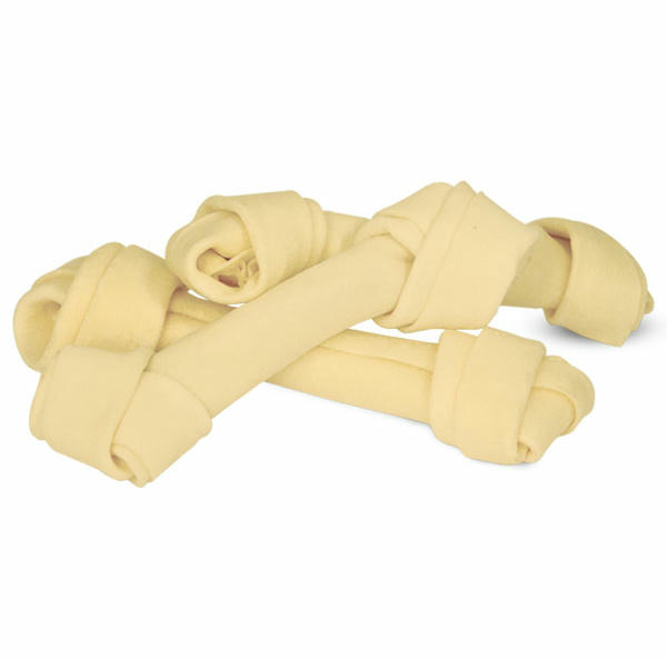 Косточки жевательные узловые белые, 15см (пакет 10шт.), серия DENTAL, Triol
