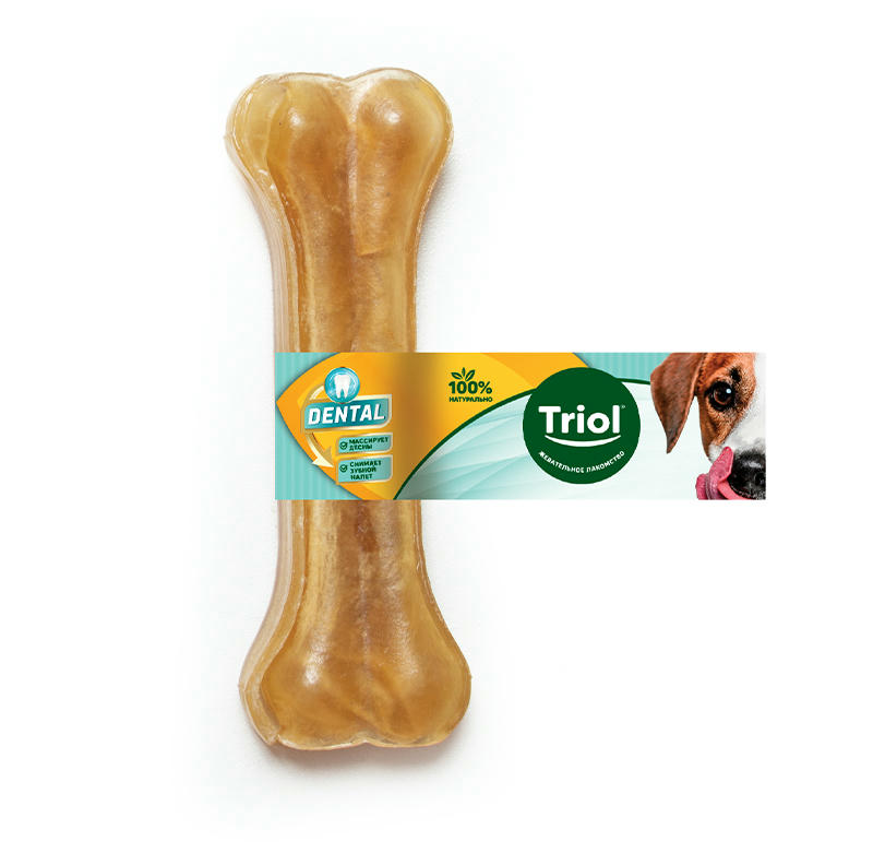 Косточка жевательная DENTAL, 10см, 30г (уп. 1шт.), Triol