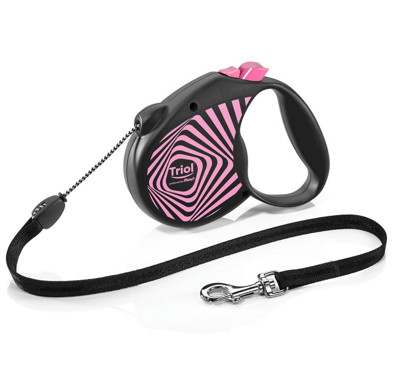 Поводок-рулетка для собак Flexi Life Geometry Pink M 5м до 20кг, трос