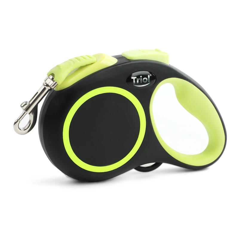 Поводок-рулетка для собак Urban Neon XS, 3м до 12кг, лента, черный, Triol