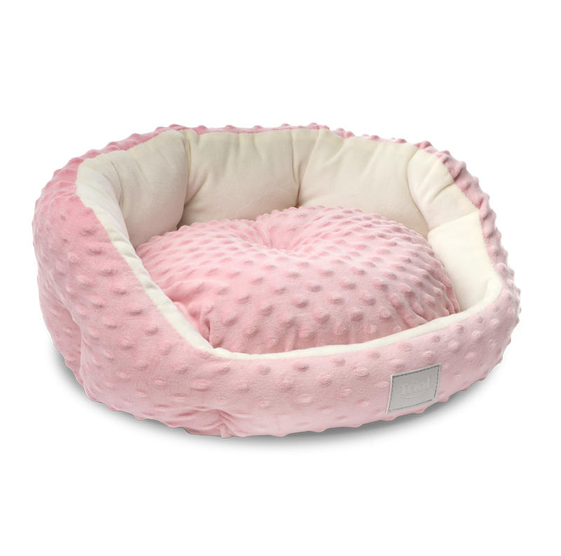 Лежанка для животных круглая "Малыш" S, розовая, 400*400*160мм, серия PUPPY, Triol