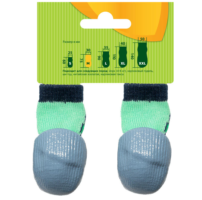 Носки для собак с водостойким покрытием "Единорог", размер M, Triol